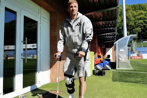 Kapitán mimo hru. Jakub Jugas má po operaci křížového vazu