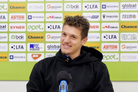 Trenér Pavel Hoftych a Daniel Šmiga po utkání v Jablonci